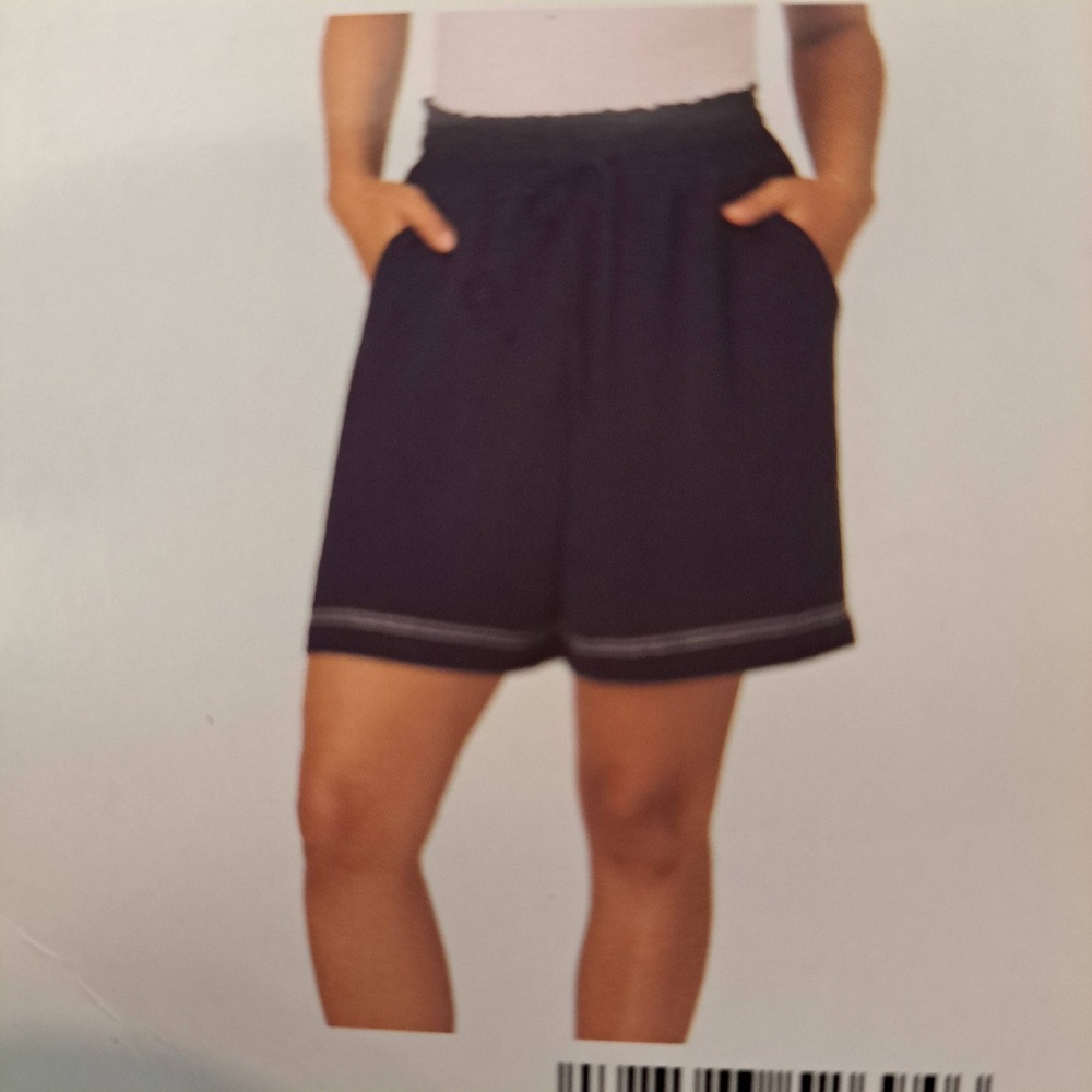 Adrianna Papell Womens‎ Shorts M Navy NWT Airflow Paperbag Waist 1679-210